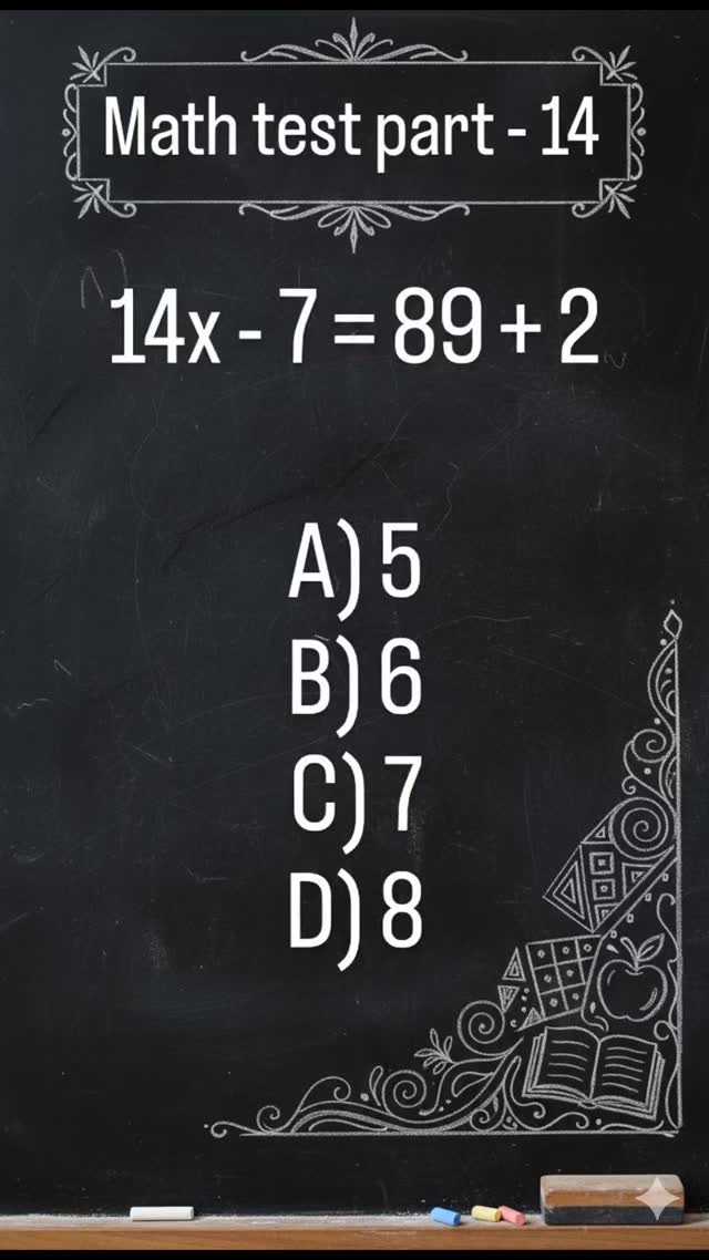 Math test part 14.. choose the option 🧐🧐 | Geniuslearner05 | Facebook