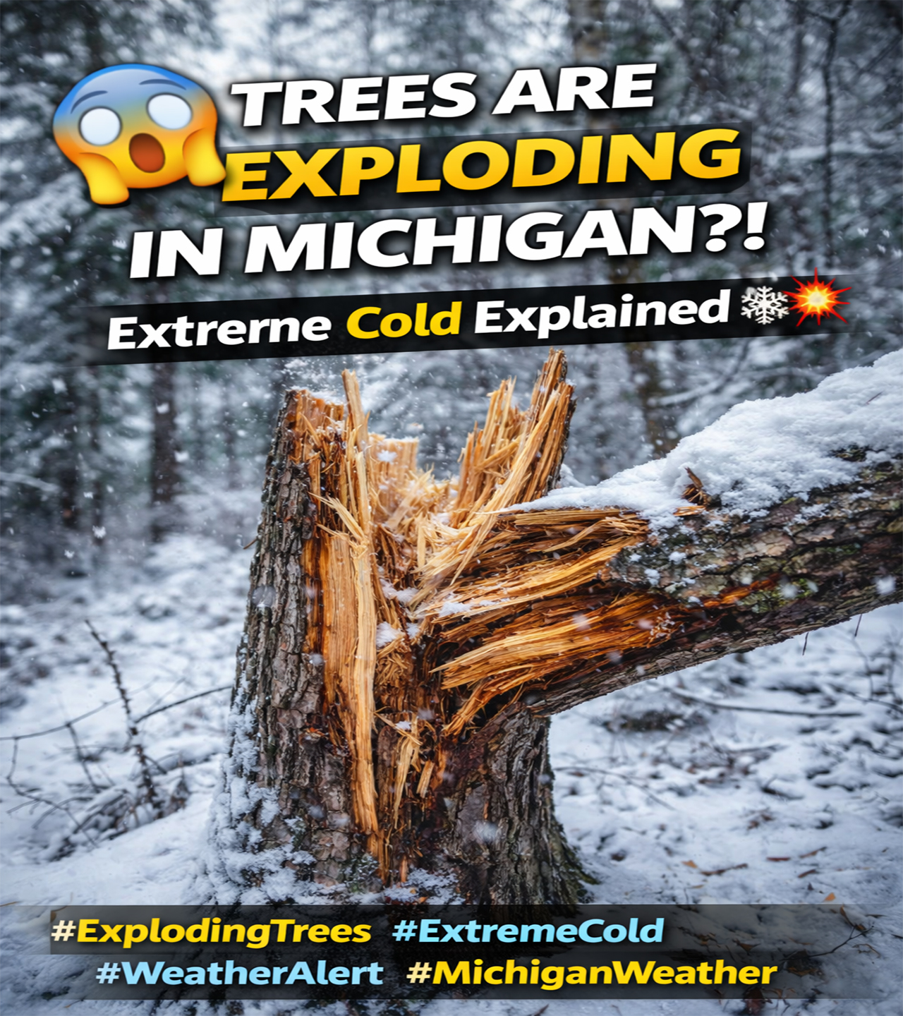 Trees Are EXPLODING in Michigan?! Extreme Cold Explained # ...