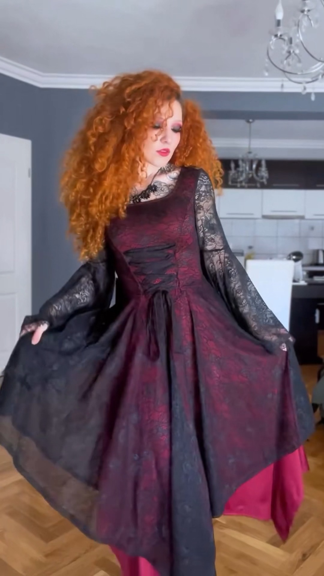 enchanted dress Lace (Women) (FINAL SALE) Color:Silver-Grey Satin Exquisite Fairytale Details Crafted BlueMonday25 Garvee 6 Drawer Dresser
