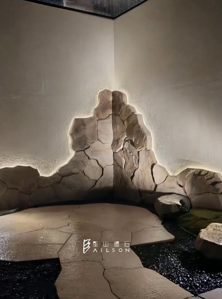 The irregular stone surface allows the natural cracks and textures to ...