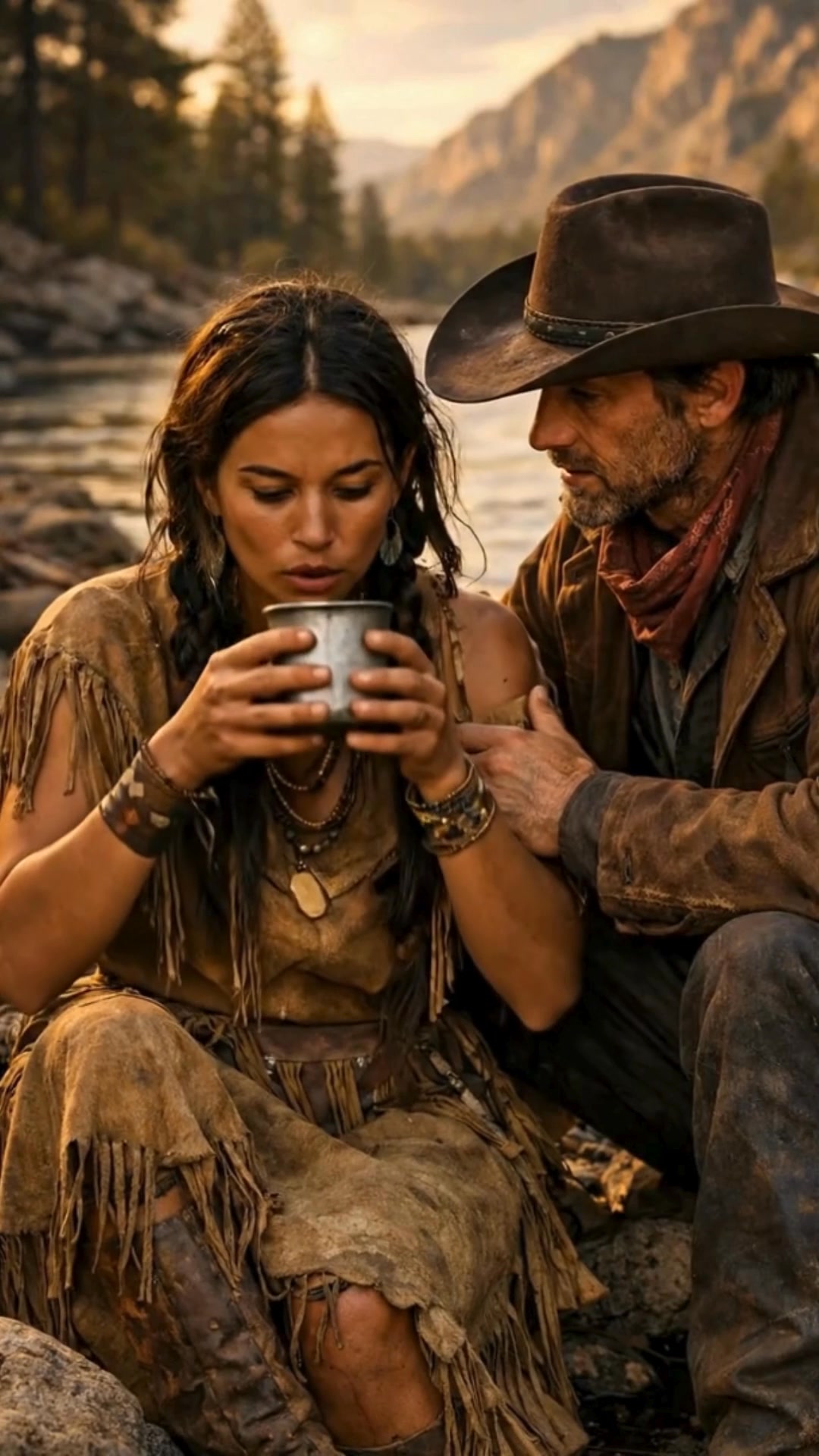 Le dio agua a una niña apache gigante y al día siguiente 400 guerreros ...
