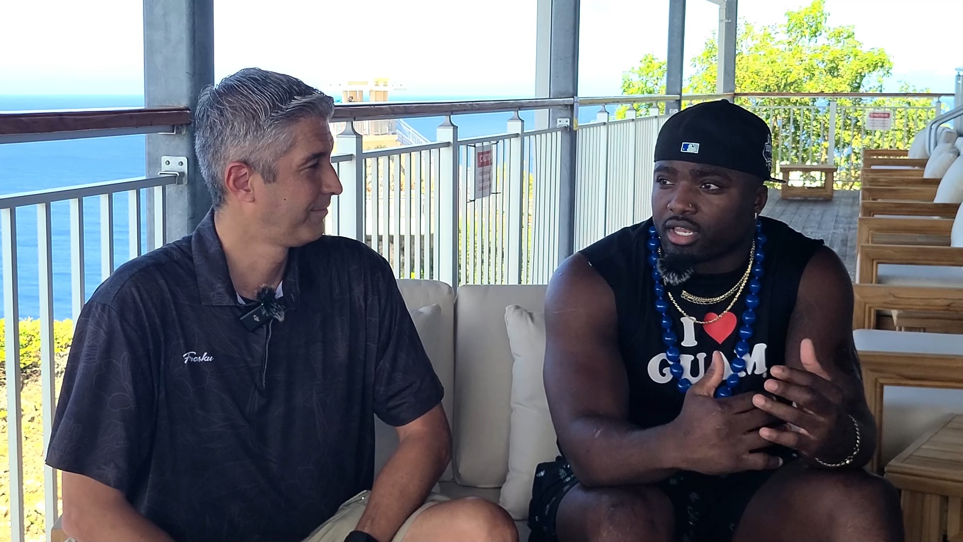 Pro Bowl linebacker for the L.A. Rams Byron Young is on island, meeting ...