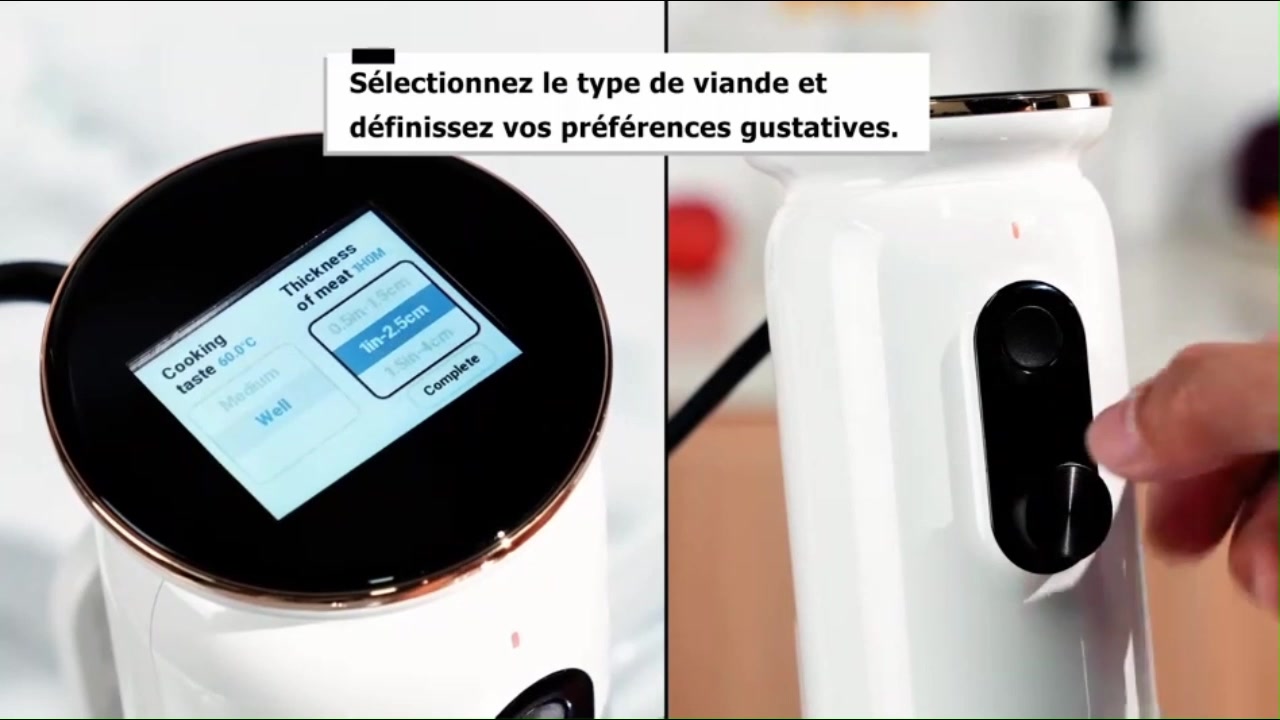 INKBIRD Wifi Thermoplongeur Cuisson Sous Vide, WLAN Sous Vide Cuiseur, 0-90 ℃ Cuisson Basse Température et Minuterie | ±0,1°C Température Précise, Recettes APP, LCD, 1000W, IPX7 Imperméable, ISV-300W