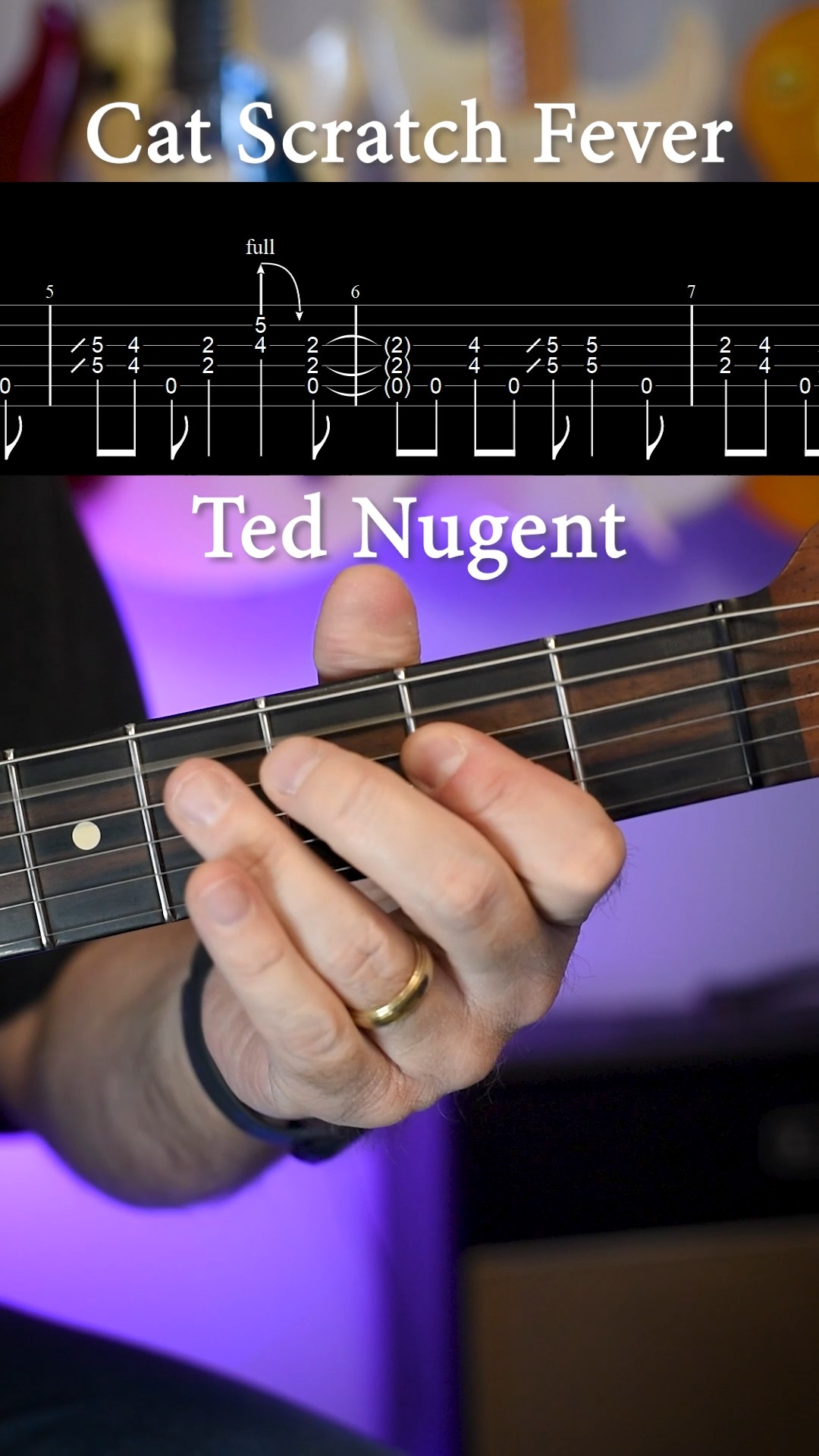Cat Scratch Fever guitar riff by Ted Nugent with tabs. Learn 240 ...