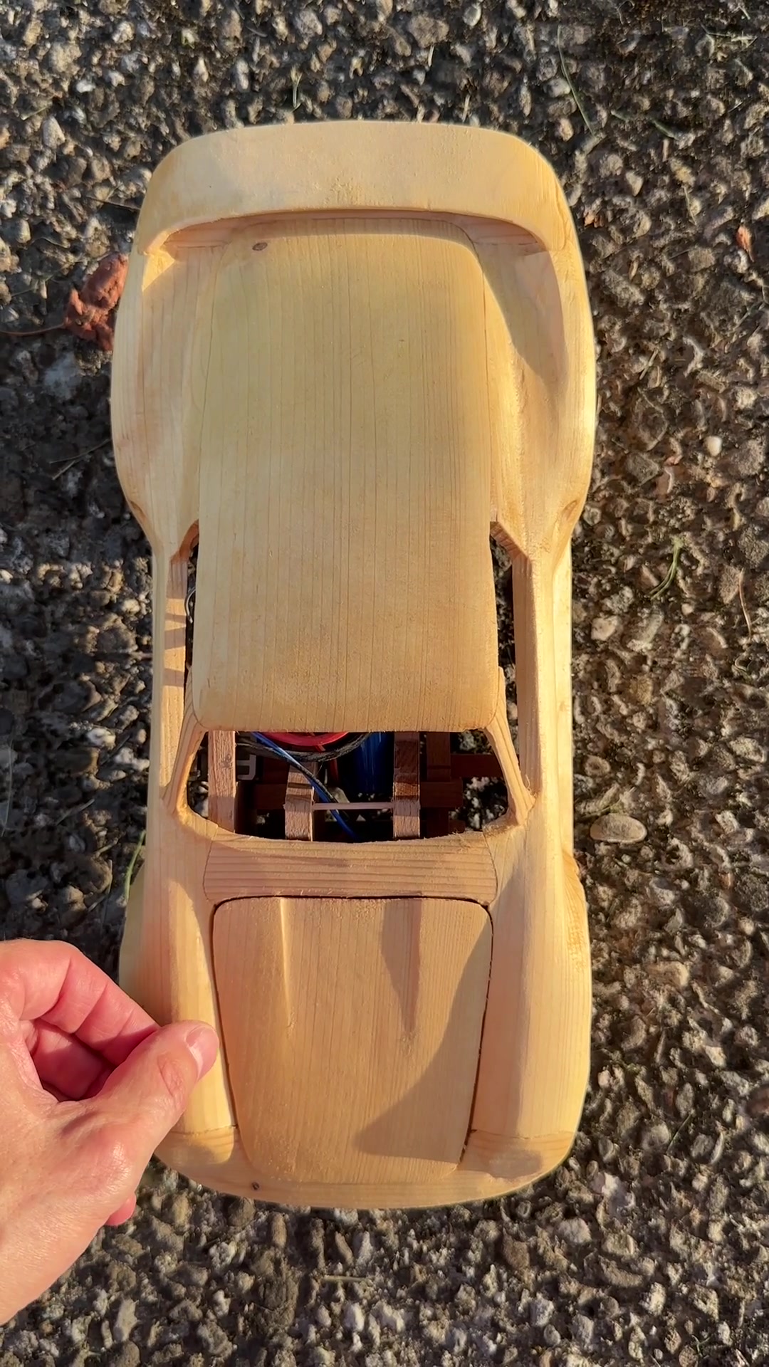Alex builds a wooden soapbox car modelled on a classic 1960s
