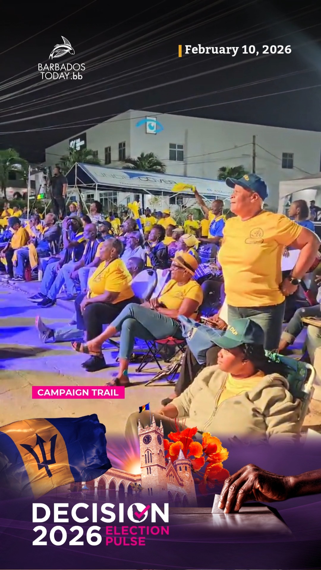 A large crowd has turned out for the Democratic Labour Party's final ...