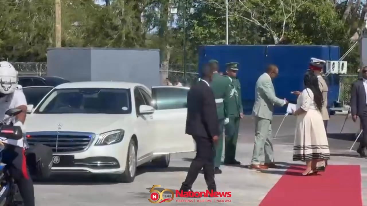 The arrival of President The Most Honourable Jeffrey Bostic at the ...