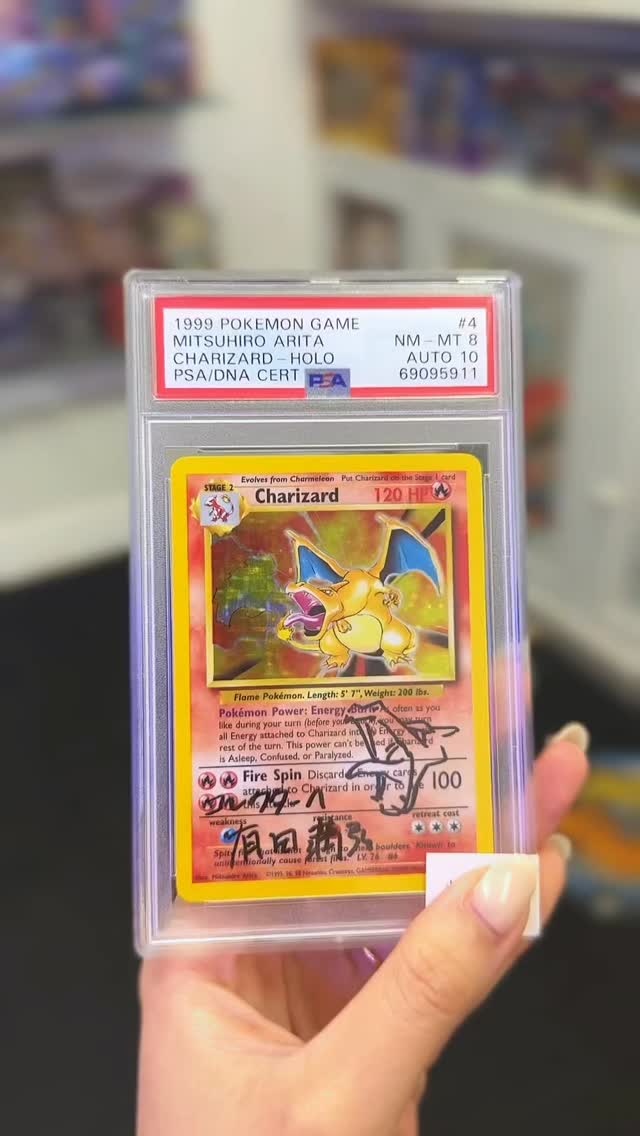 Vintage Pokémon, iconic artwork, PSA slab, and the artist's
