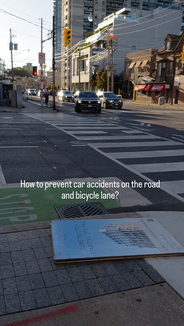 How to prevent car accidents on the road and bicycle lane? Always check ...