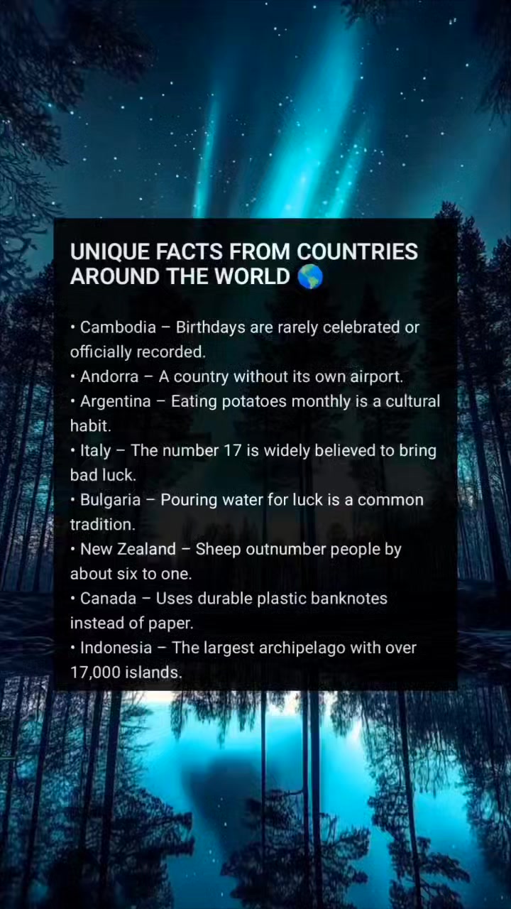 Unique facts from countries around the world #uniquefacts #worldfacts # ...
