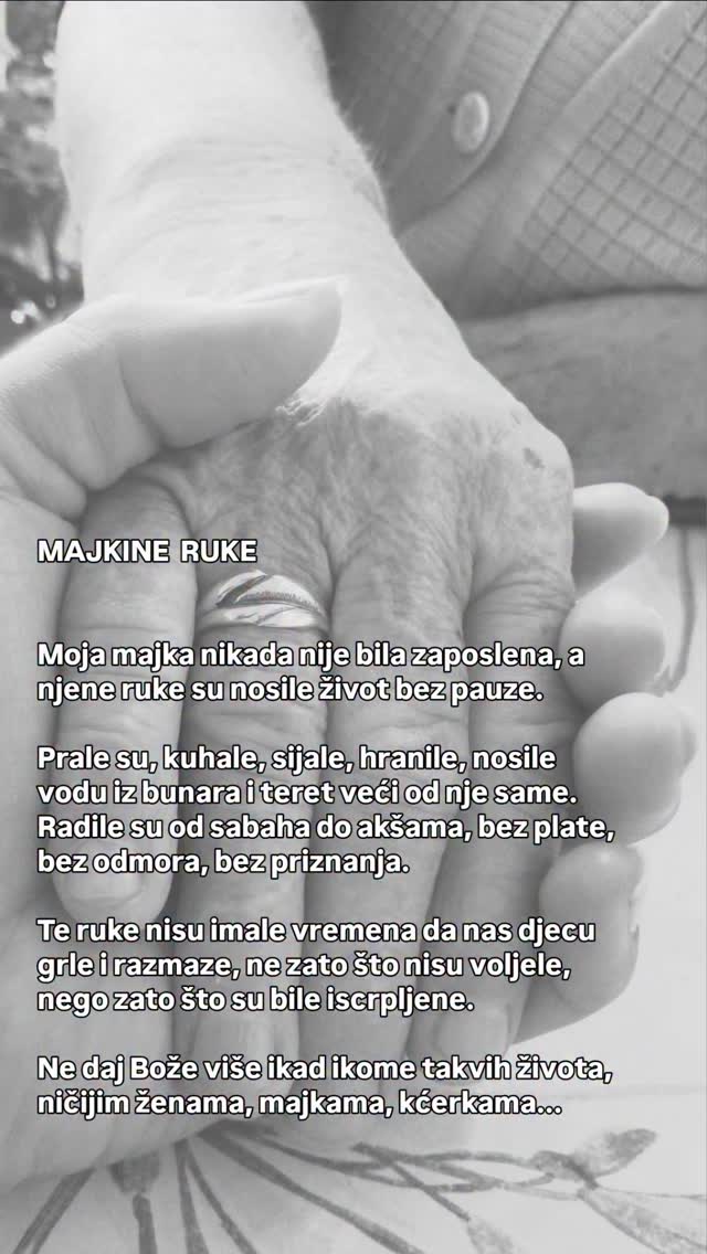 Ovo su ruke žene za koju se kaže da nije bila zaposlena. Kao da postoje ...
