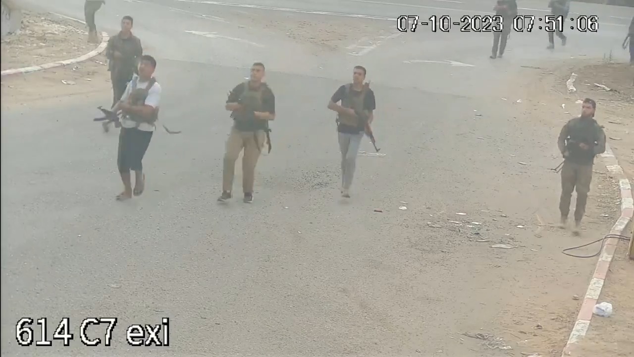 A newly released video from Oct 7th shows the moment two gas