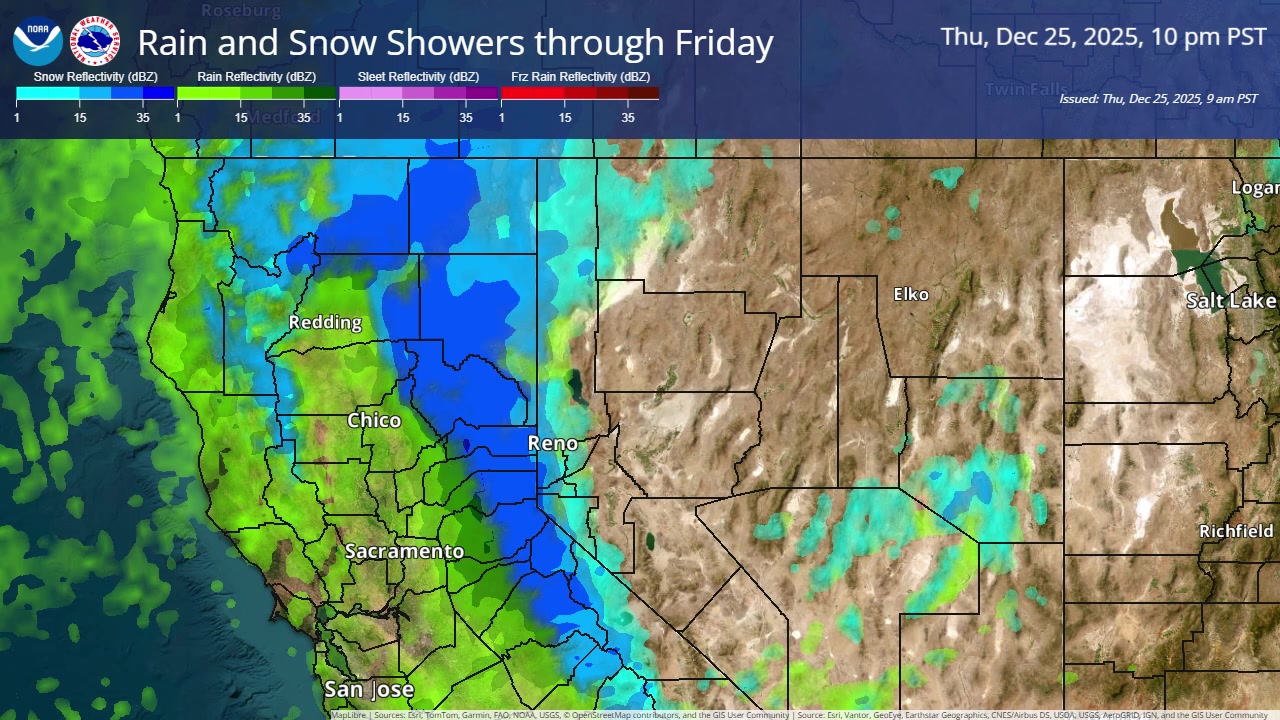 Merry Christmas from your friends at NWS Reno!🎄 Periods of heavy Sierra ...