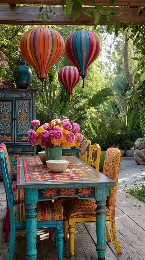 More ideas @ https://www.bohemianboho.com/original-bohemian-dining-room ...