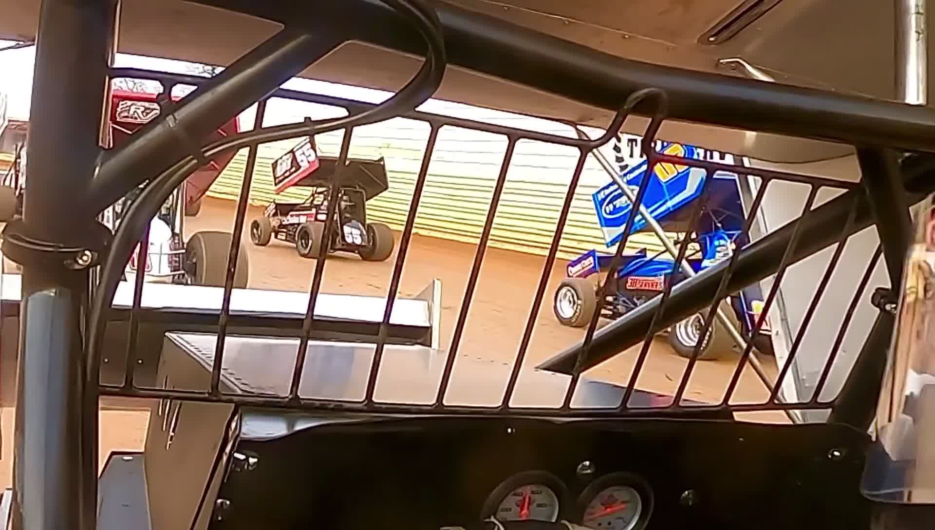Jeff Halligan in the #45 starts 11th at Port Royal Speedway in the A ...