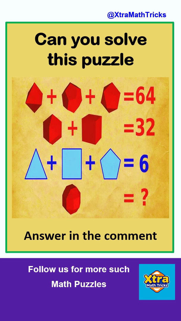 Can you solve it? Answer in the Comment box. IQ Test | Riddles | Solve ...