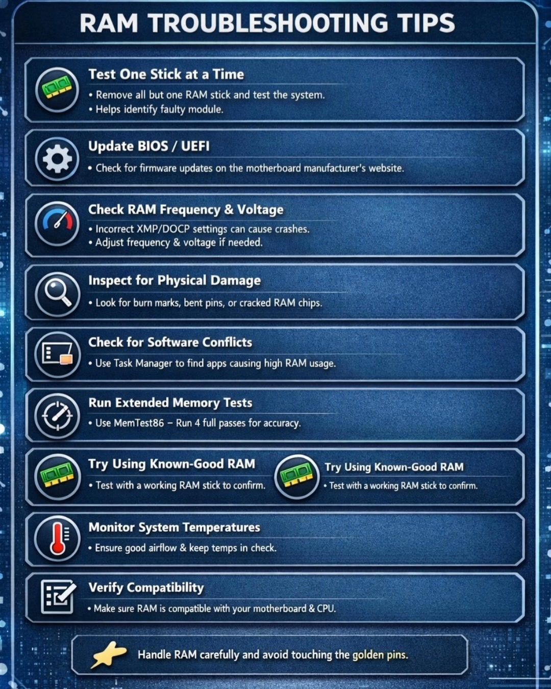 Having PC issues? 🖥️💥 Here are some quick RAM troubleshooting tips to ...