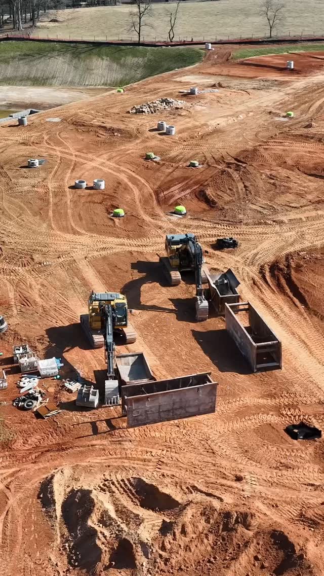 Birds eye view of our Harmony Farms site! #construction #movingdirt # ...