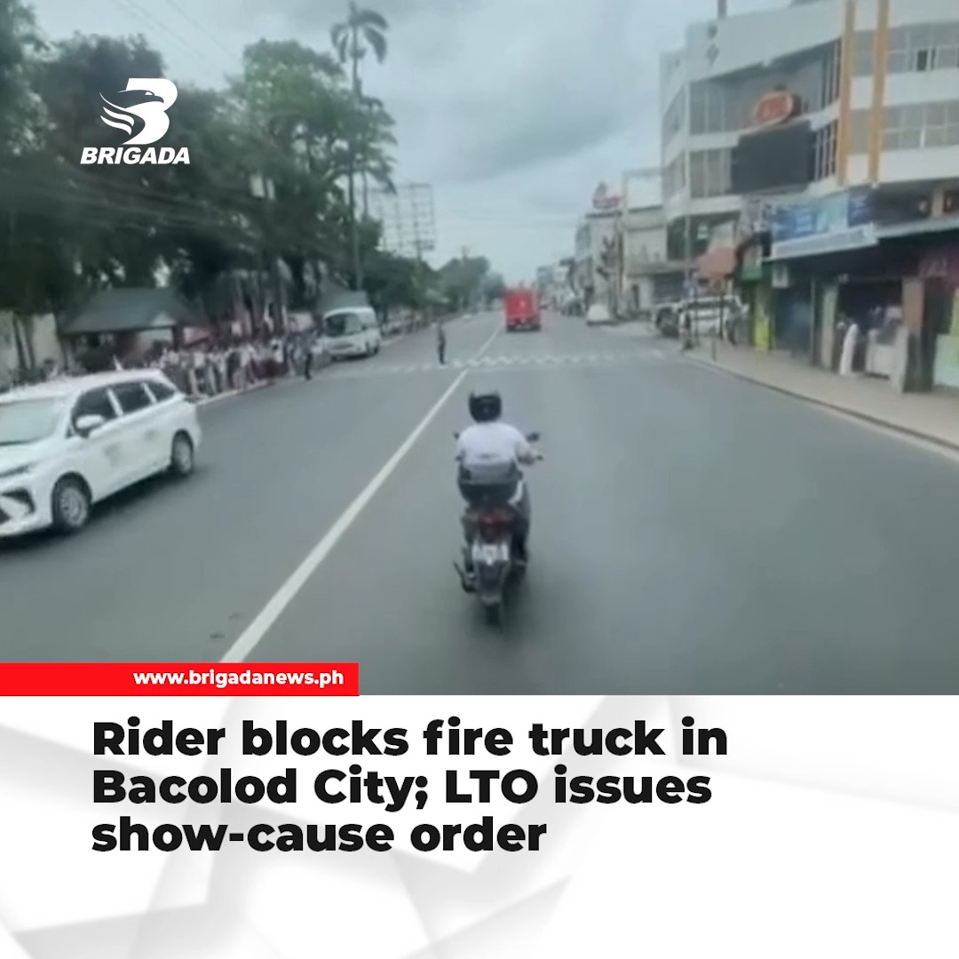 A fire response in Bacolod City was delayed after a motorcycle rider ...