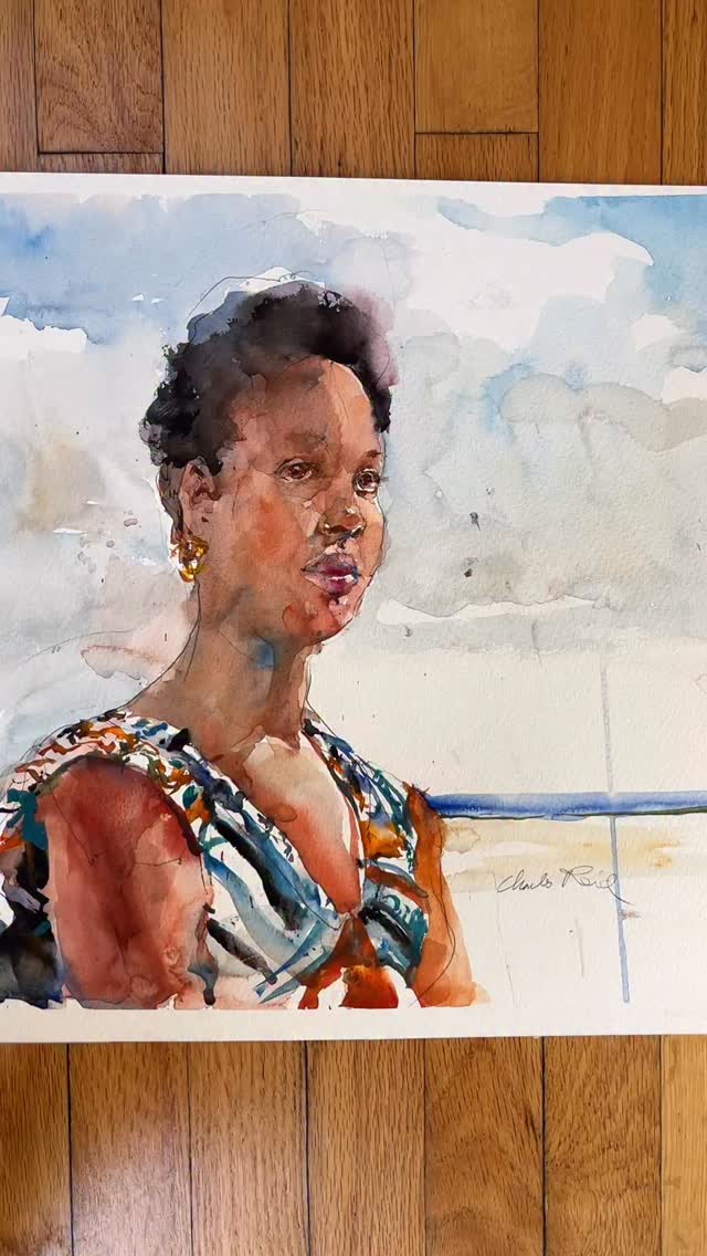 14”x 17” Figure in Watercolor. By Charles Reid. | Charles Reid Art