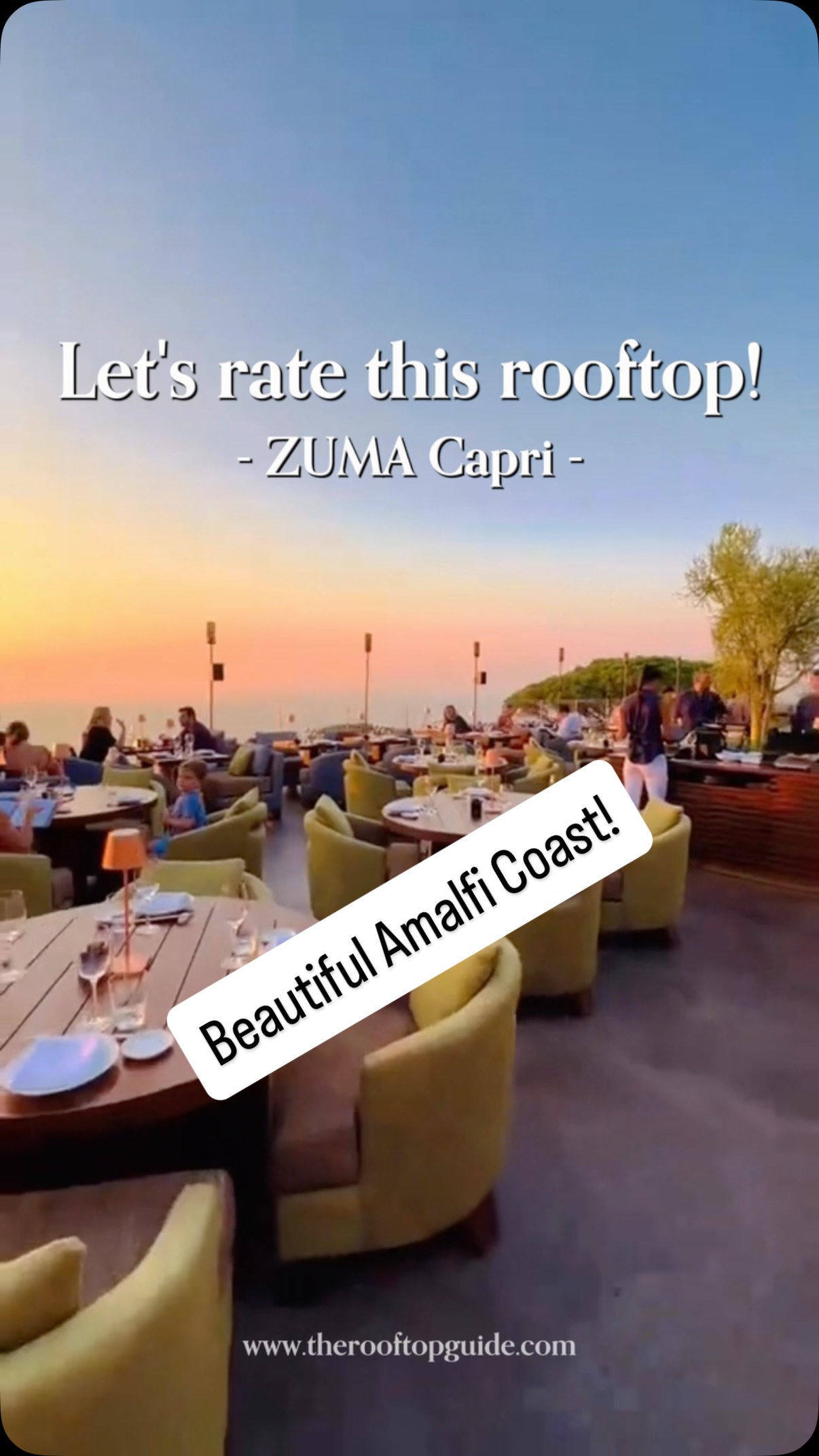 Let’s rate this fantastic rooftop restaurant and bar in Capri, Italy. 📍 ...