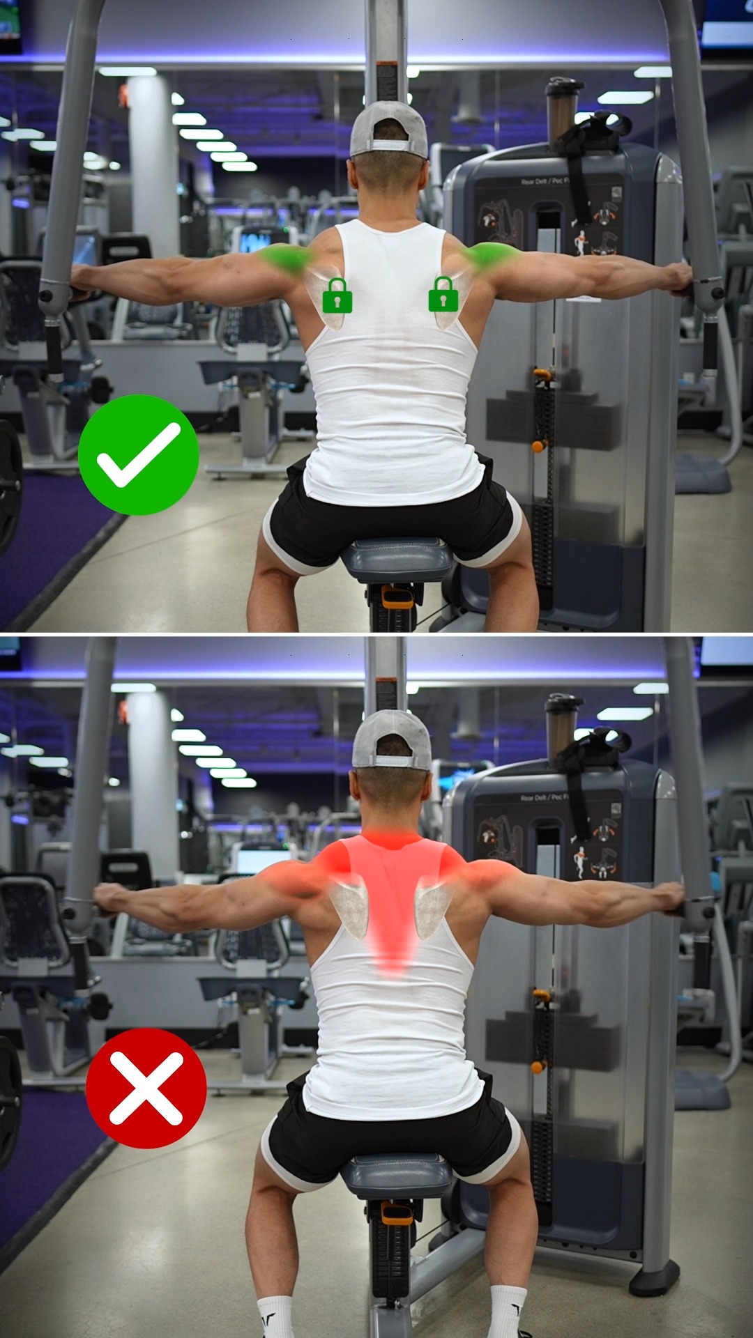 Rear Delt Fly Machine Mistake 🚫 A common mistake on the rear delt fly ...