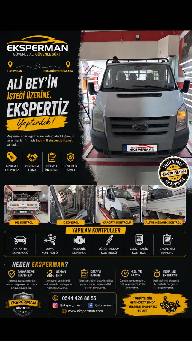 Hatay’dan Ali Bey’in isteği üzerine, Osmaniye’deki araca indirimli  ek
