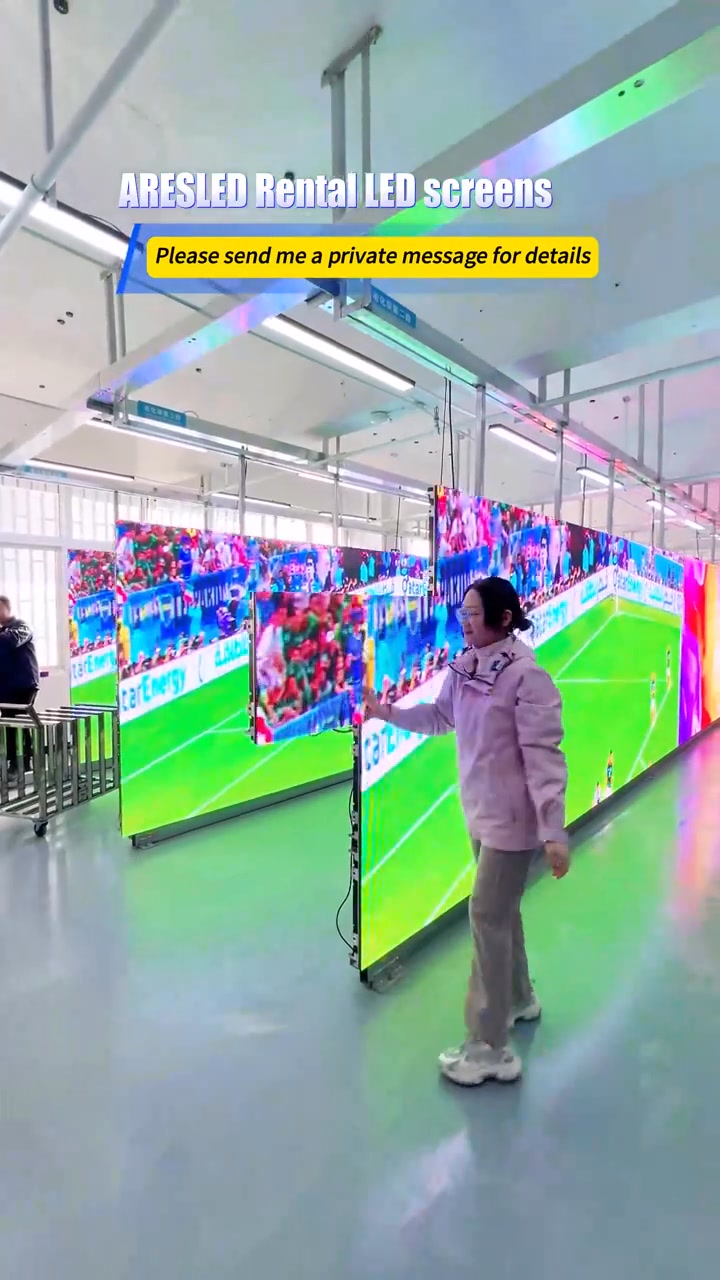 ARESLED stage rental screens can be spliced together in various ...