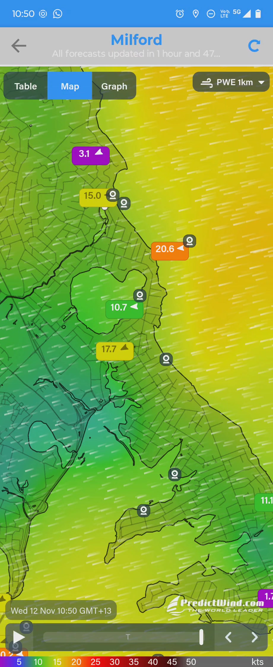 PredictWind weather observations update - it's as predicted ...