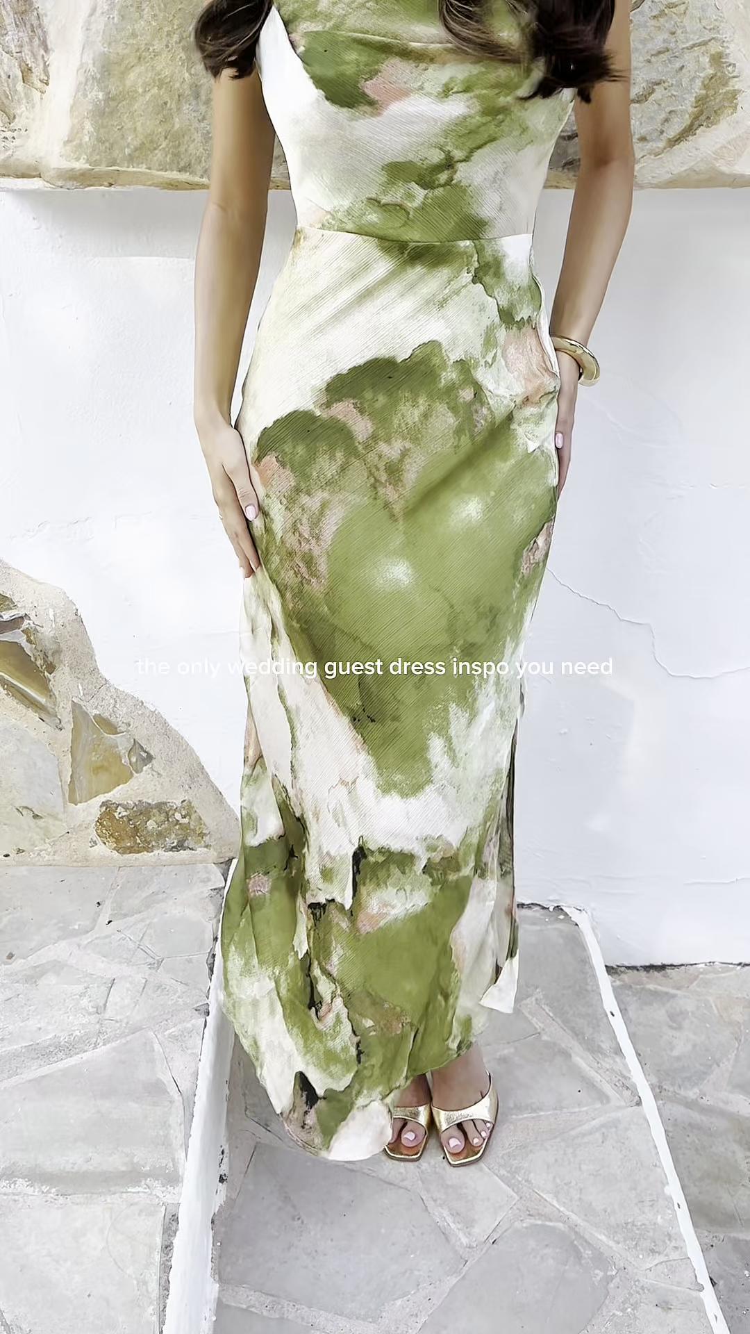 green marble print dress If you're not obsessed with the dress, you're doing it wrong💚, 'Lime Strappy Slip Midi Dress' | AX Paris musical party event lehenga