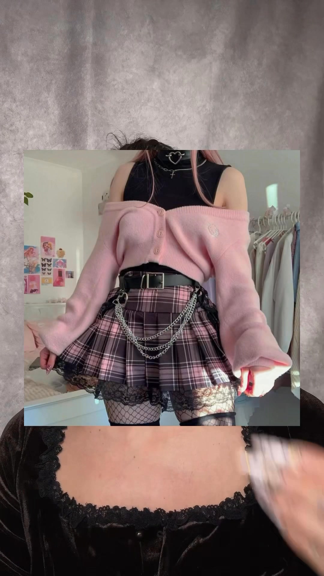 pastel goth dress to impress corporate 🖤 #pastelgoth #corporategoth | aussiedomxo bunny pastel goth dress to impress Women's Work Clothing | Extended sizing-include thigh length flared skirt Color:Soft Coral