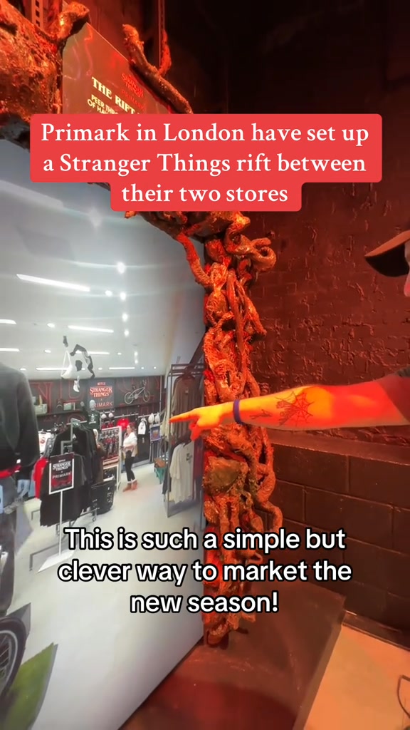 Stranger Things rift has opened up at Primark in London! Watch out for ...