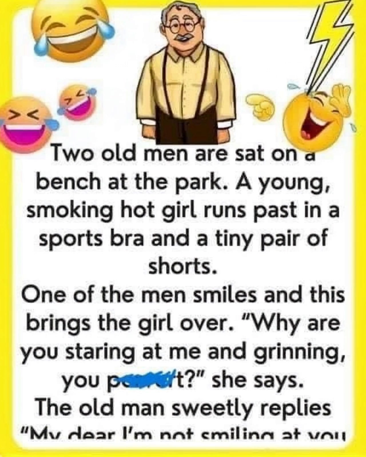 Old Men Sitting On A Bench…We’ve chuckled with tears 🤣😵🤣 with this joke ...