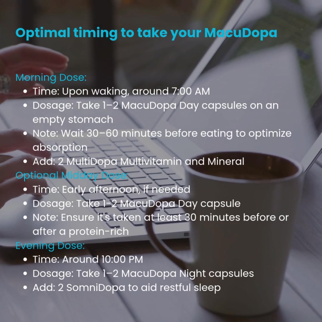 When is it best to take MacuDopa Mucuna?