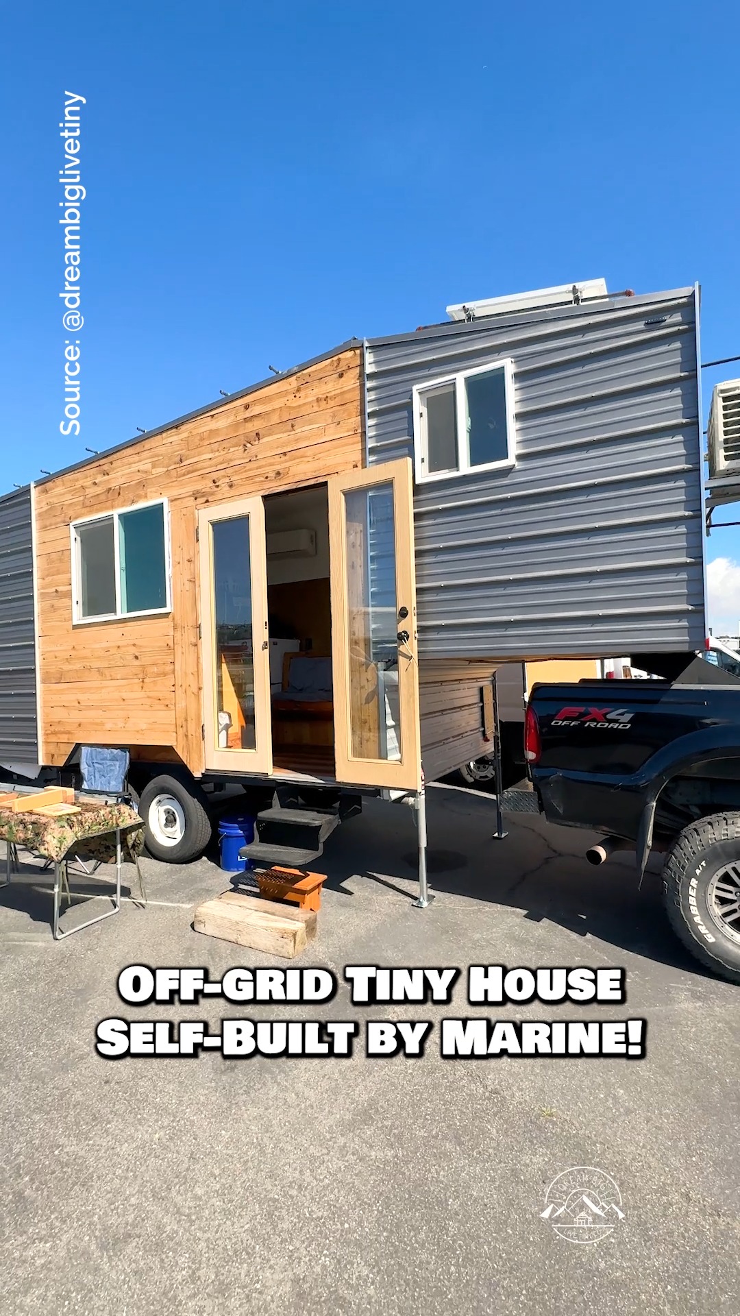View of What do you think of this self-built off-grid tiny house by veteran ...