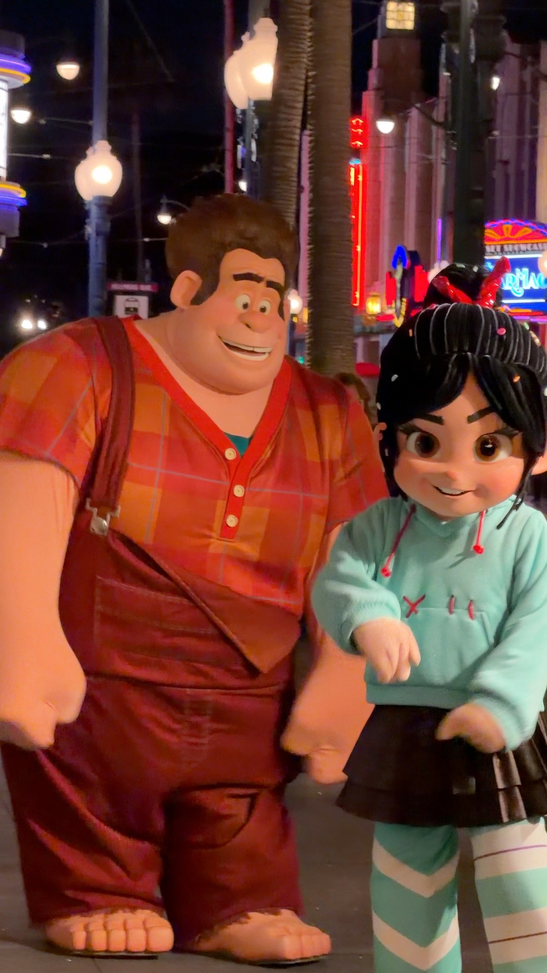 Wreck-It Ralph and Vanellope Von Schweetz in DCA for Moonlight Magic ...