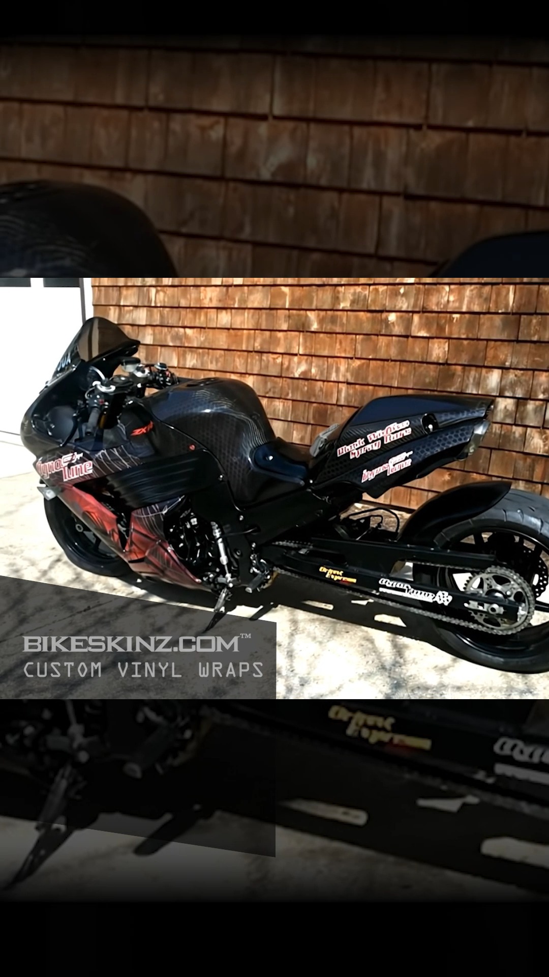 This Kawasaki ZX-14 just got a Black Widow spider wrap… and it