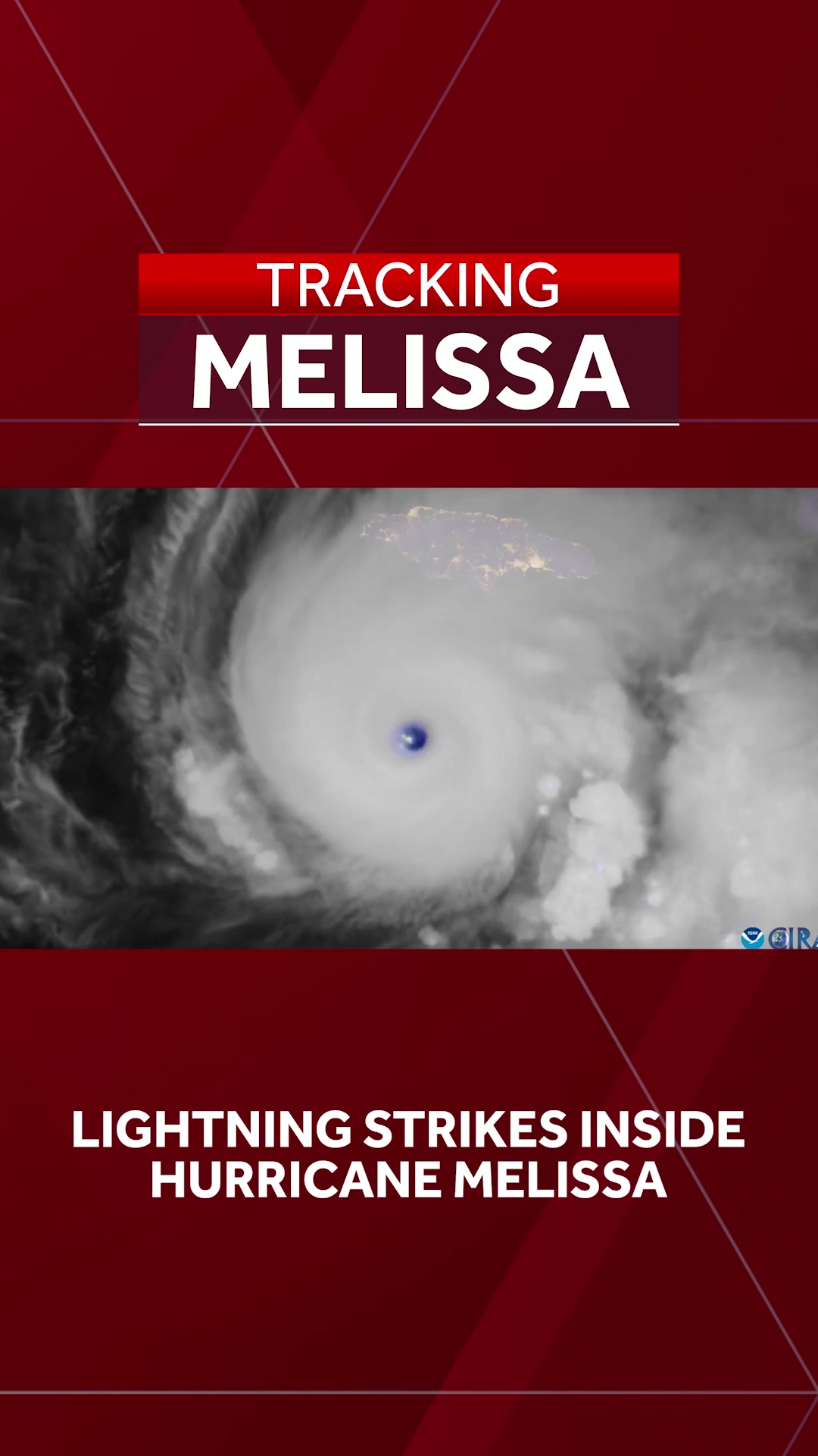 Lightning strikes inside Hurricane Melissa. | WPBF 25 News