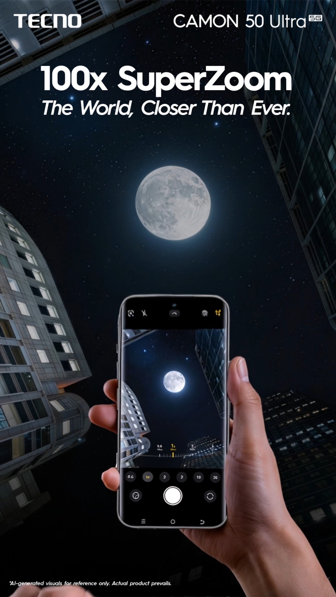 See the moon from miles away, as if it were within reach — with
