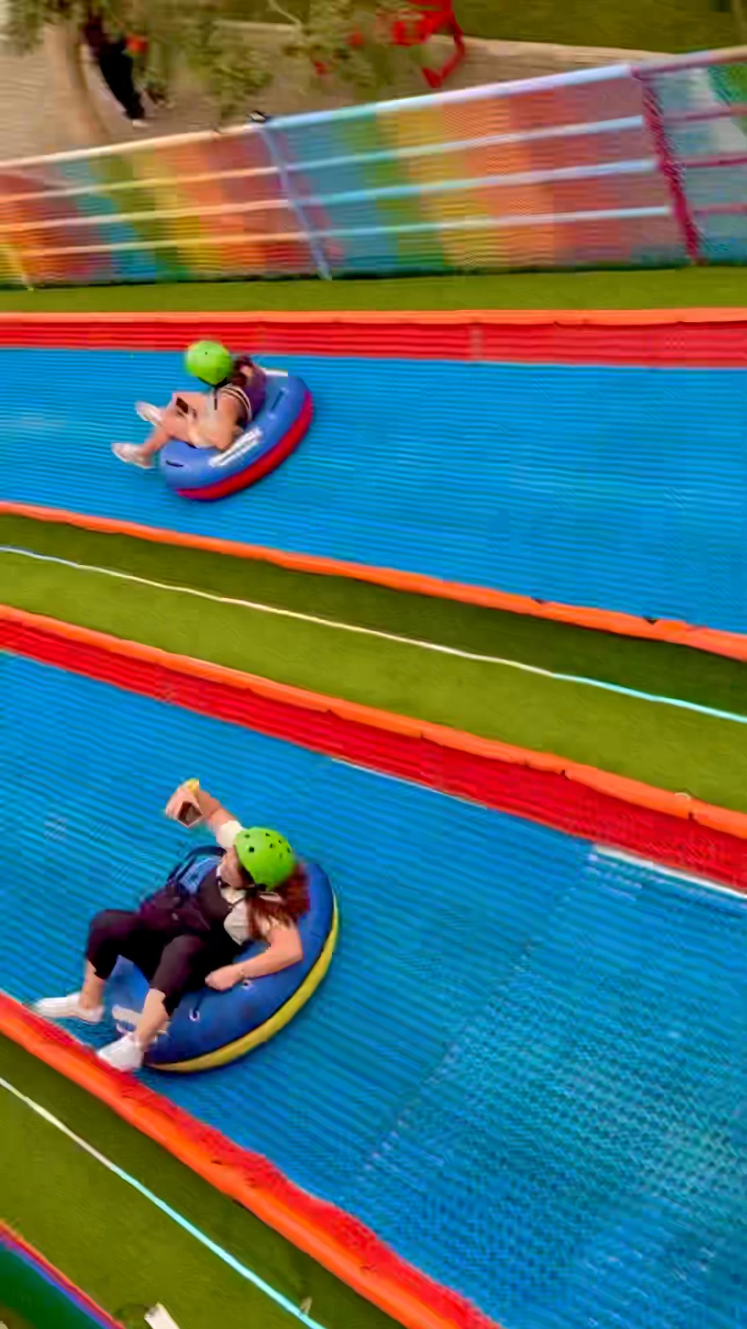 The slide in Cartoonville at SkyRanch Tagaytay doesn't last long but ...