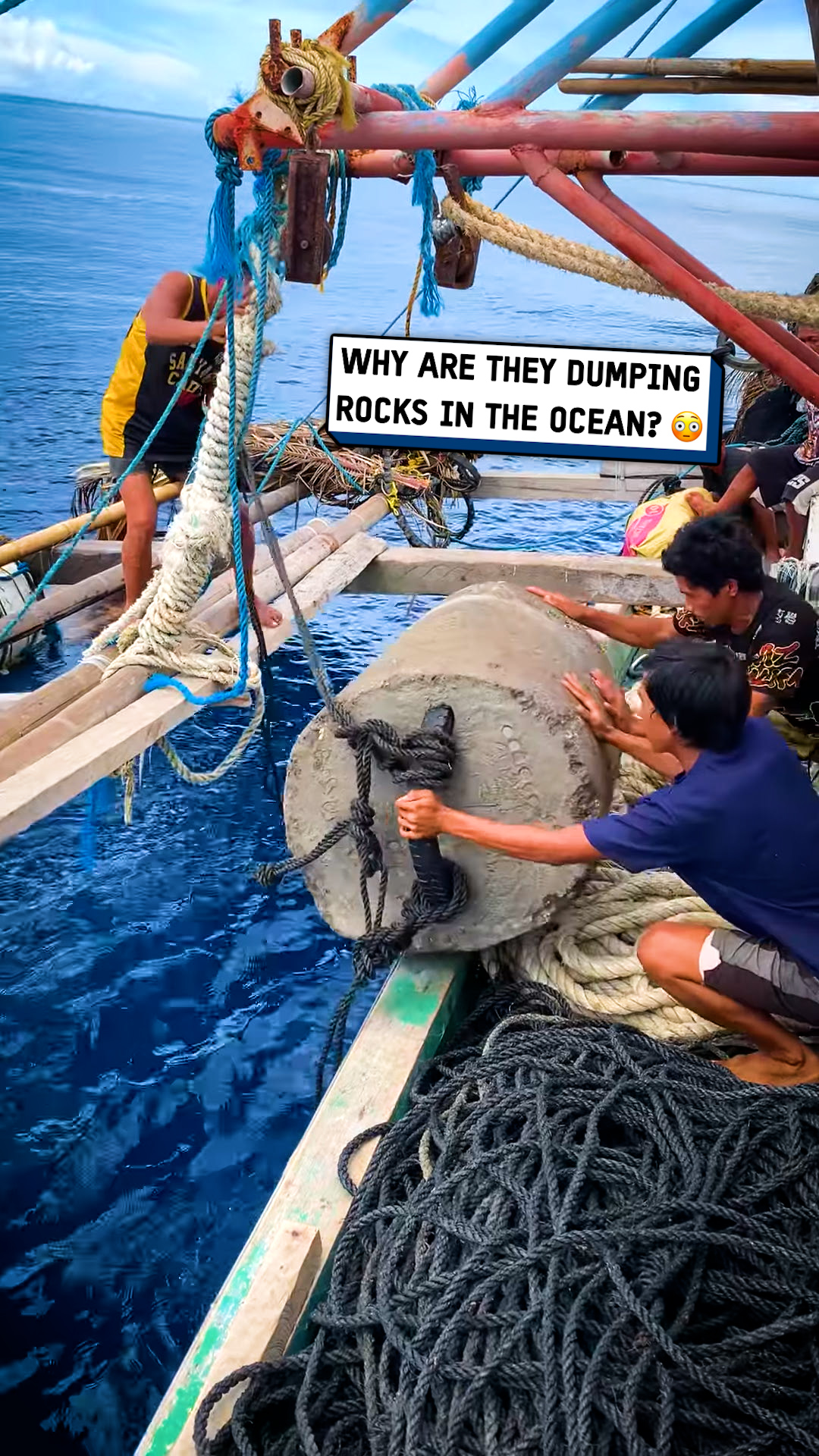 It's our job to drop rocks in the ocean 🌊😳 #ocean #sea #offshore # ...