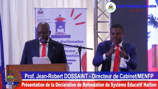 Présentation de la Déclaration de Refondation du Système Éducatif ...