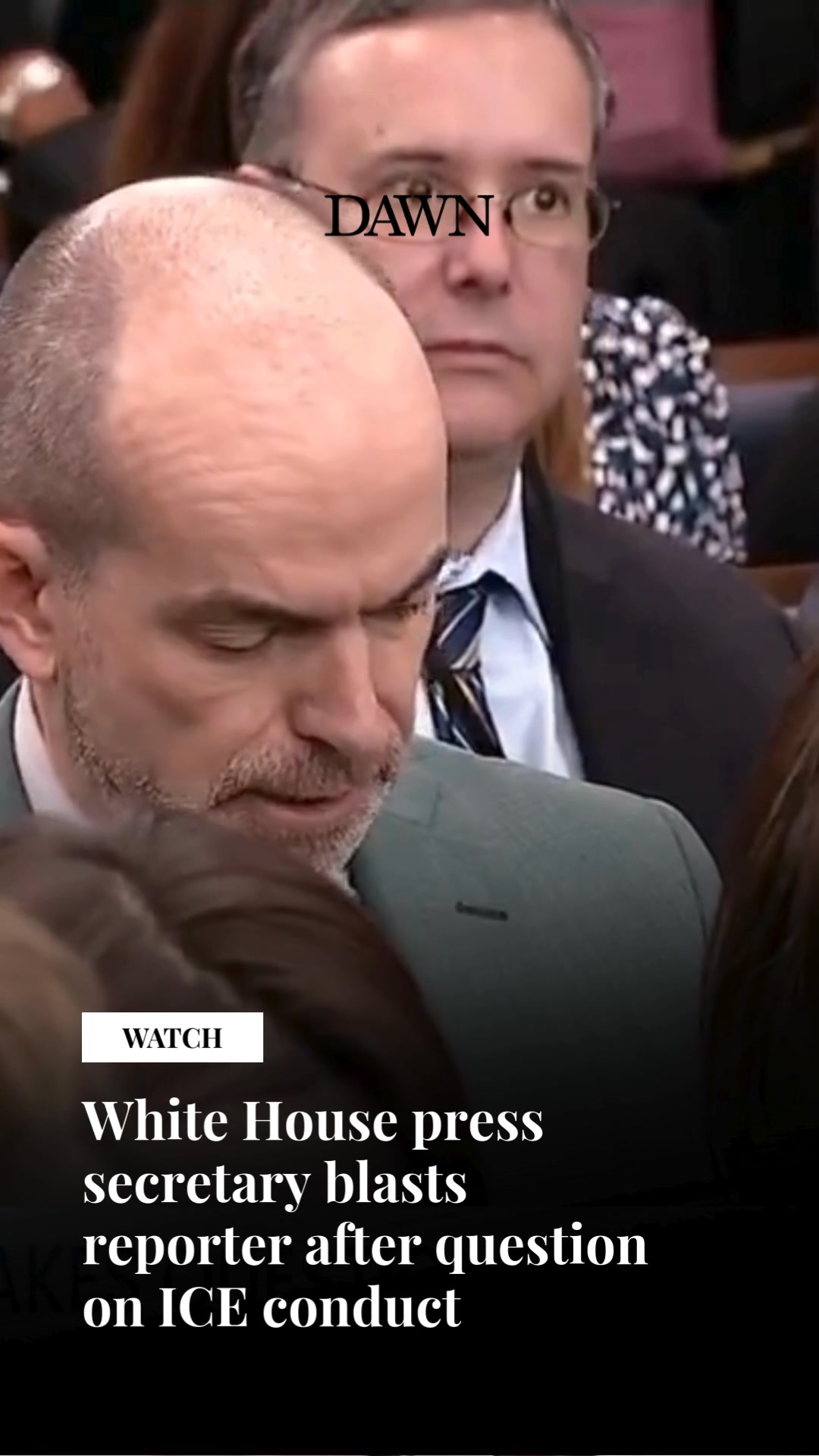 The White House press secretary, Karoline Leavitt, accused a reporter ...