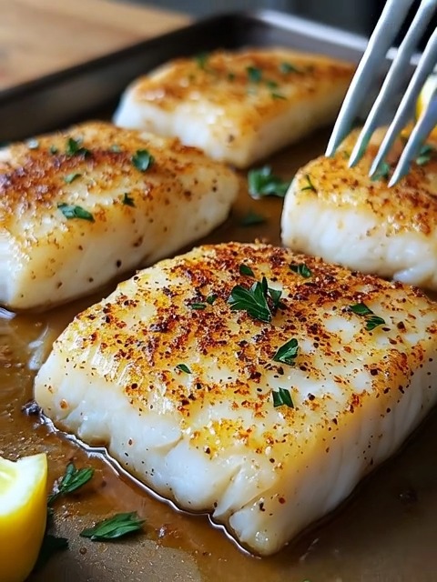 Lemon Pepper Baked Cod Ingredients: 4 cod fillets or cod loins (about 8 ...
