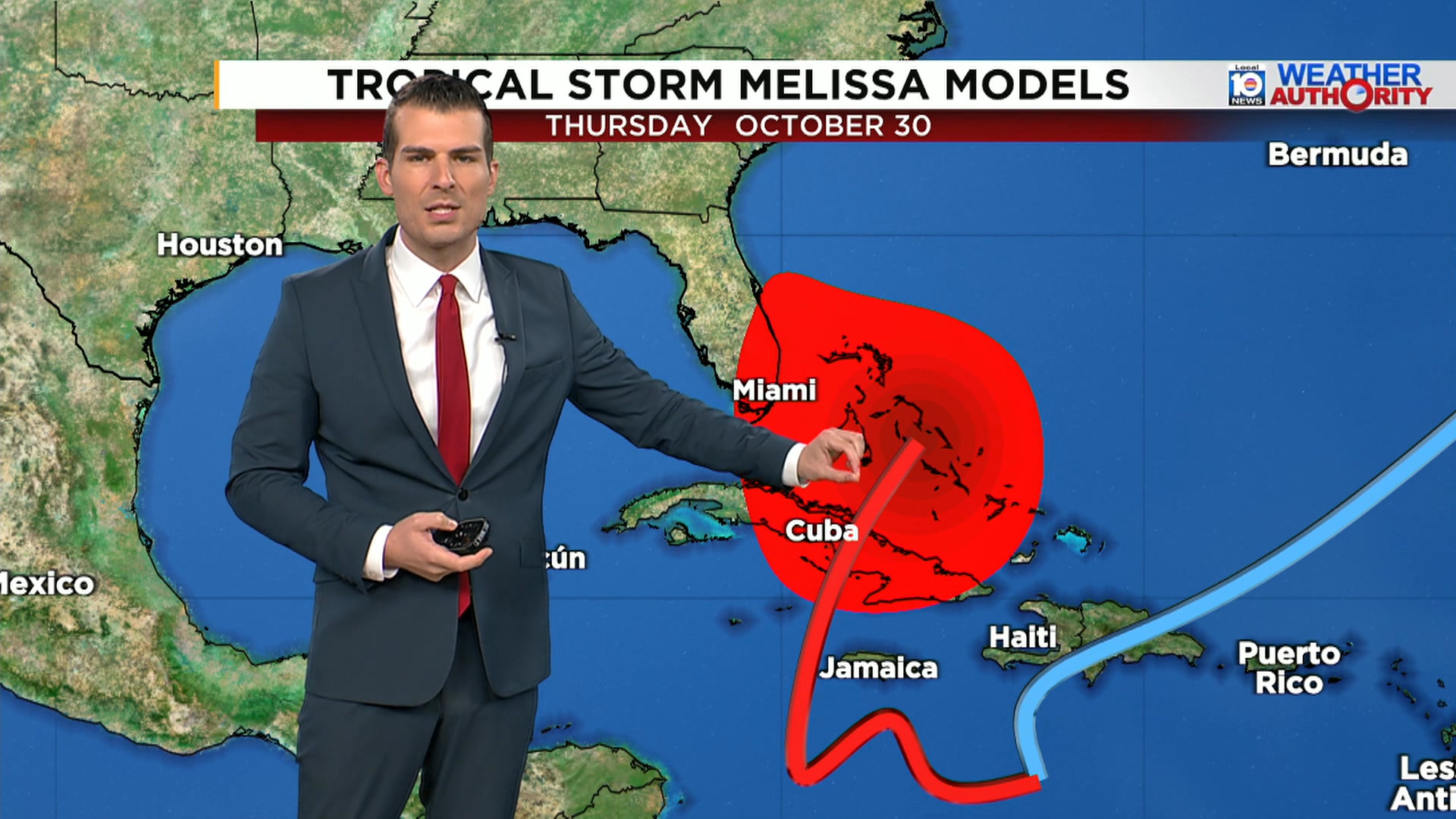 Tropical Storm Melissa in the Caribbean is expected to strengthen into ...