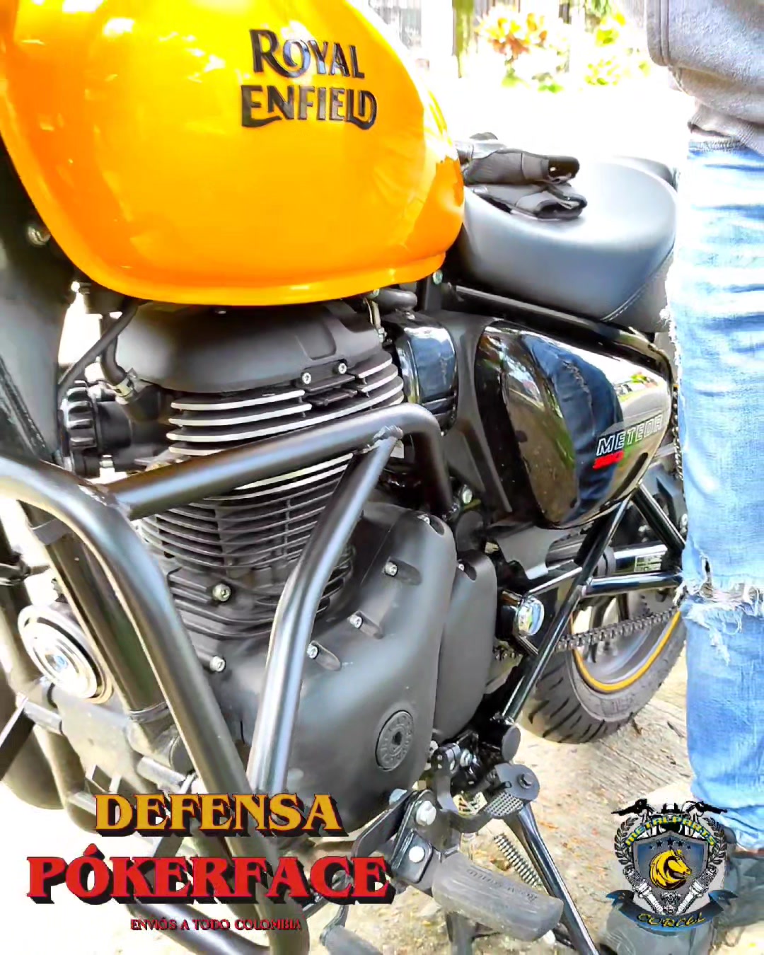 Pare-Cylindre Moustache Craftride Pour Royal Enfield Meteor 350 2021-2022 - 32mm, Protection Chute