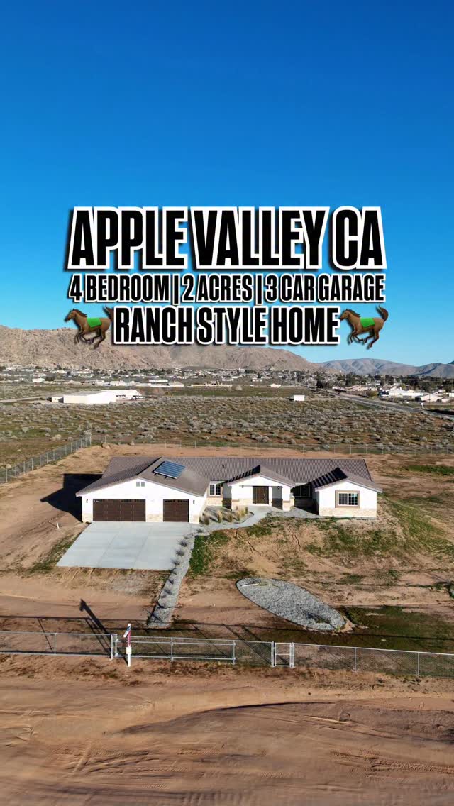 🐴RANCH STYLE HOME🐴 4 BED / 2+ ACRES / 3 CAR GARAGE😍🤩 New construction ...