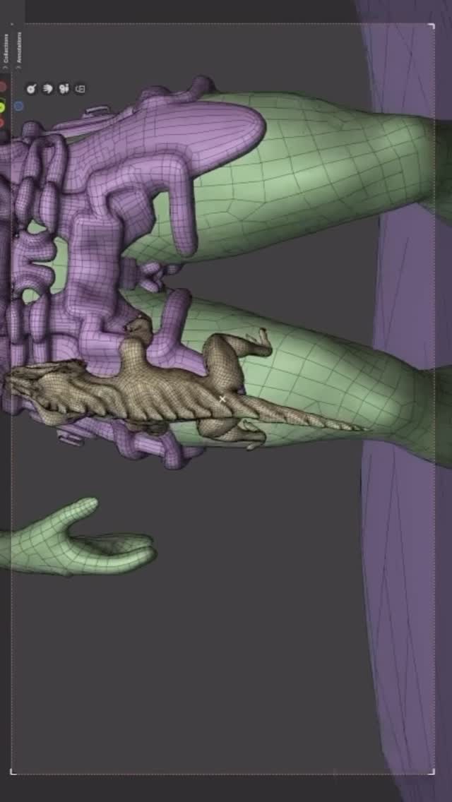 Latest scene. Animation 30 continued. #creatureart #madebyahuman # ...