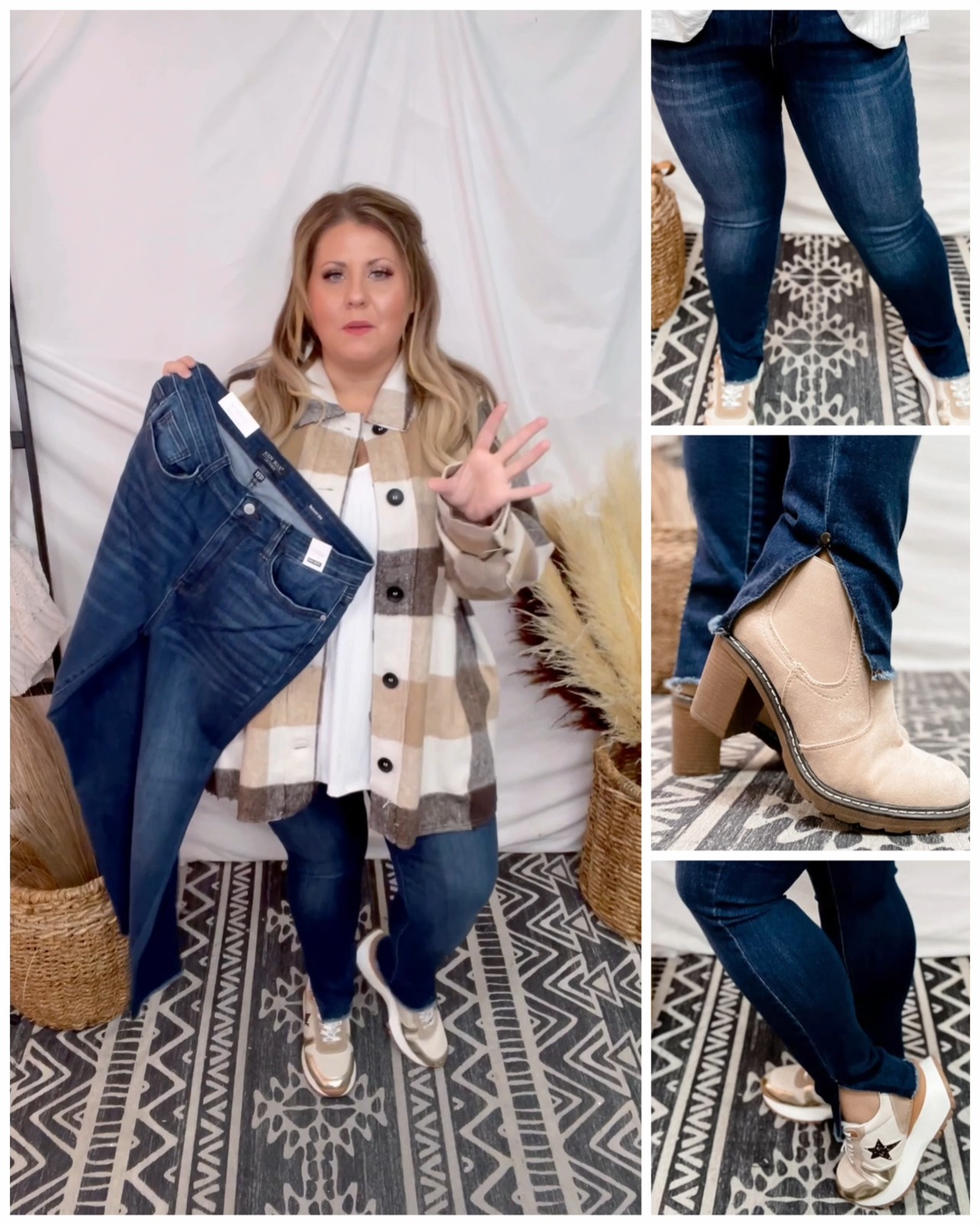 Discover Skid Jeans in the seasonal blue fluffy denim wash 
