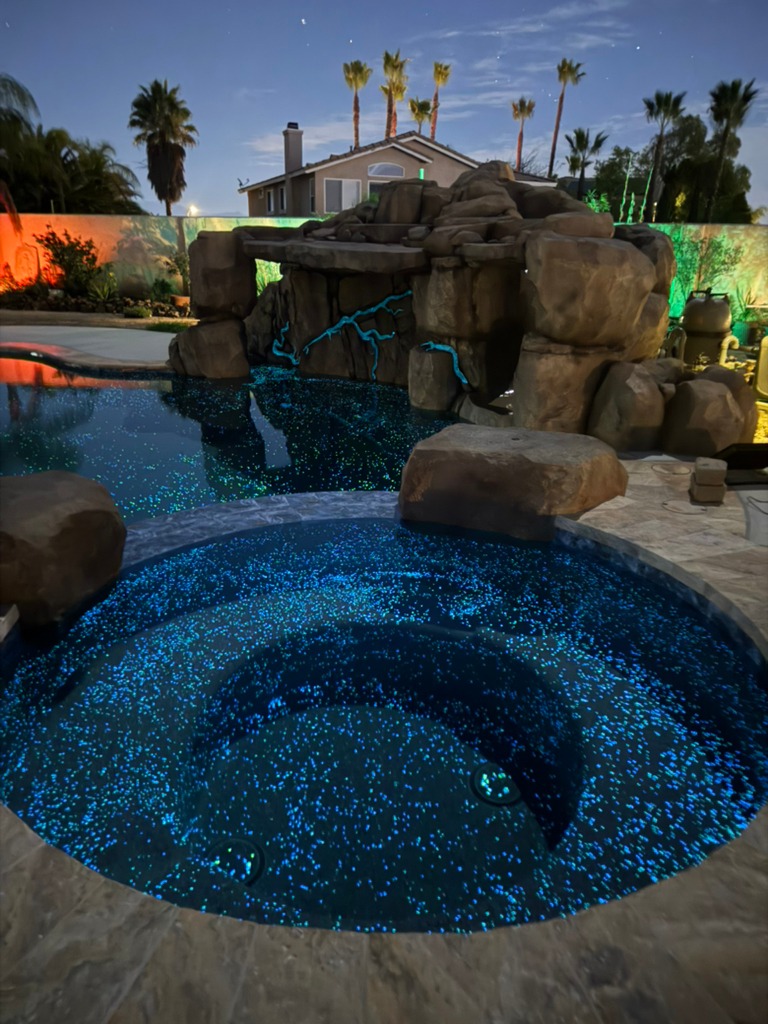 Avatar themed pool A lot of glowing blue on this project | Primetime ...